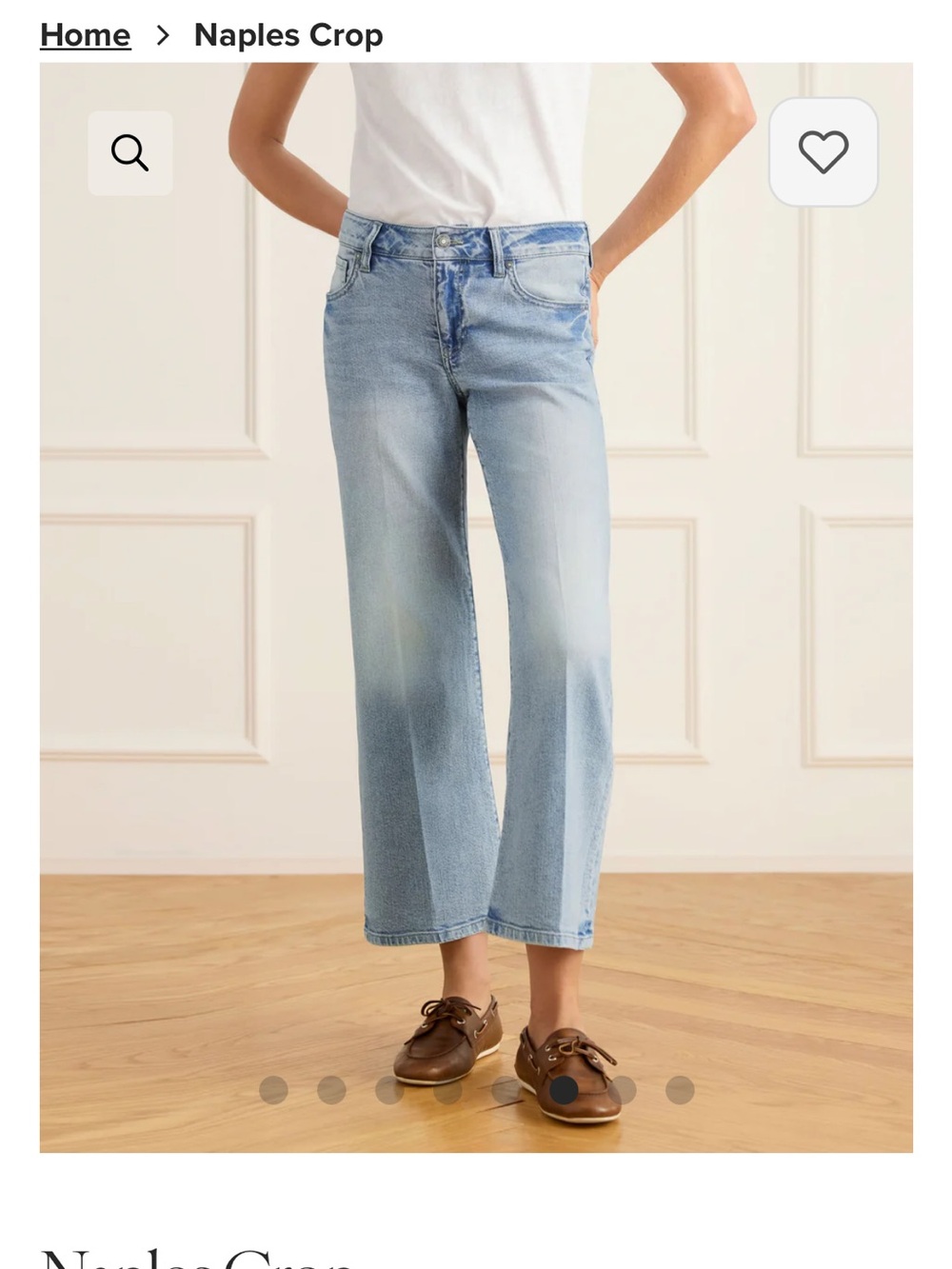CAbi Light Blue Naples Crop Wide-Leg Jeans Size 2 NEW - Picture 2 of 4